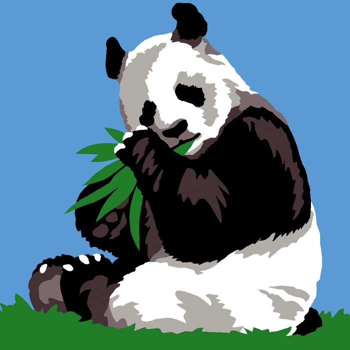 Distrifil Kit Canevas Enfant gros trous Panda - Réf 250 